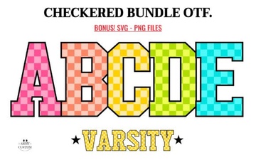 Checkered Back to School Font Design Ideas