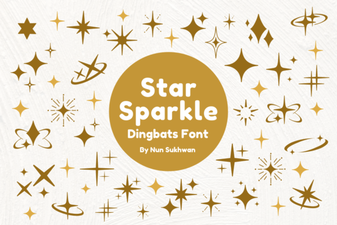 Star Sparkle Font Design Ideas