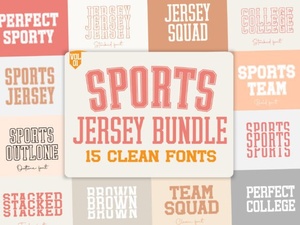 Sports Jersey Bundle Font Design Ideas